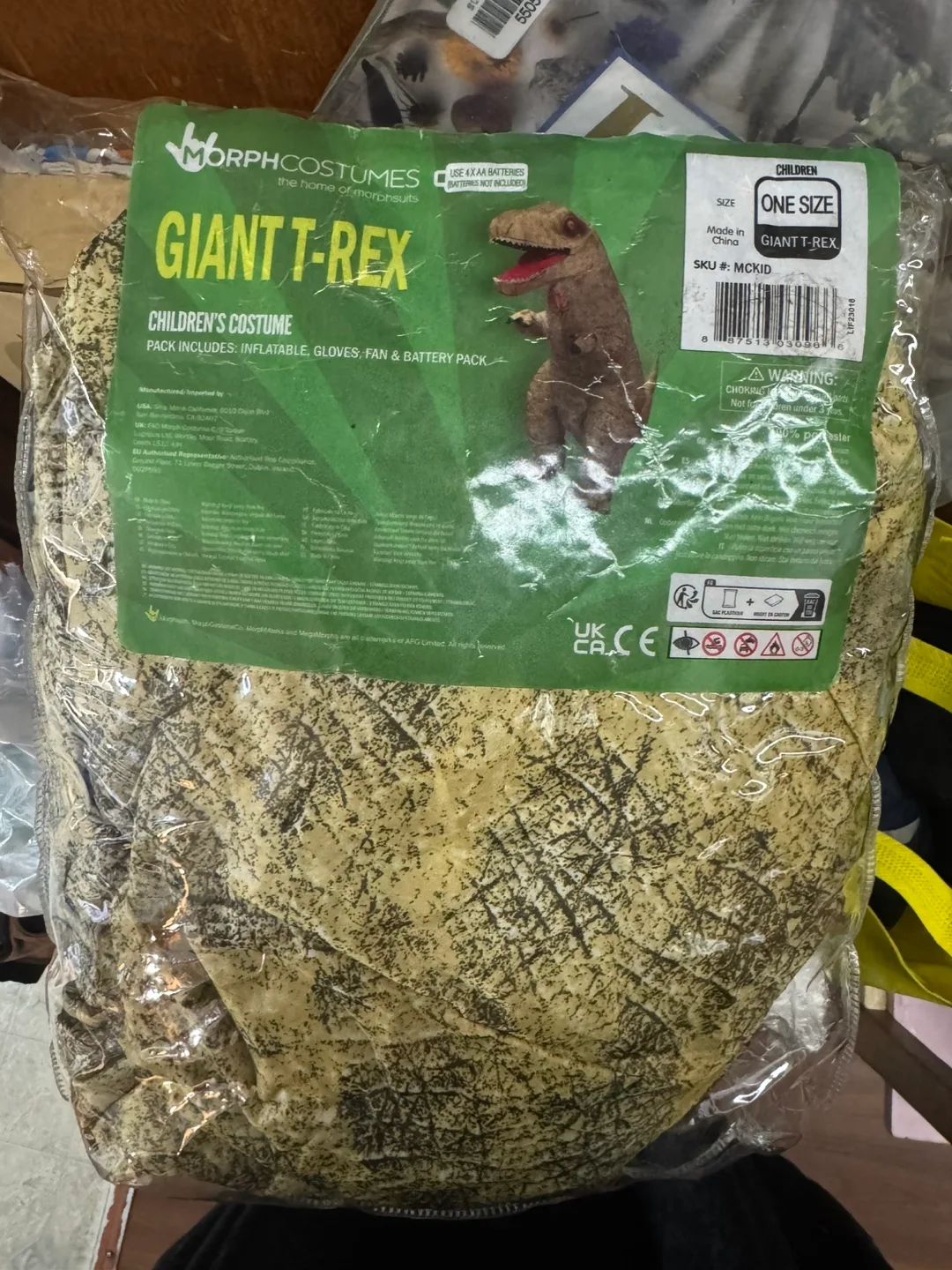 Morph Giant T-Rex Inflatable Costume - One Size