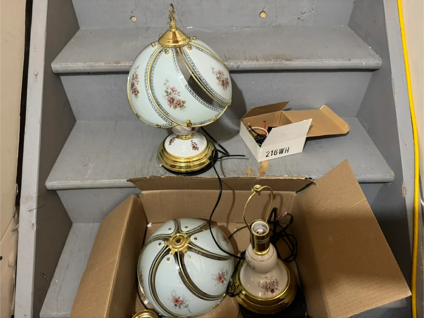Vintage Floral Accent Table Lamps