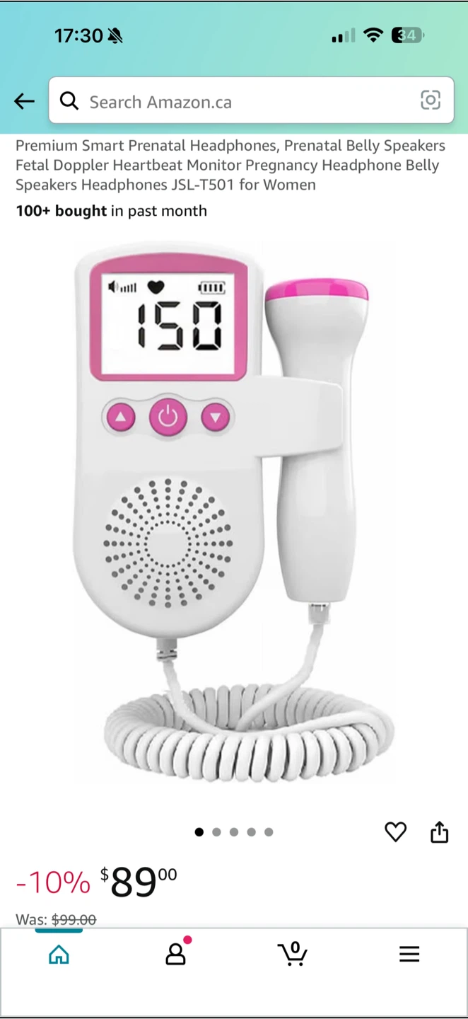 Fetal Doppler JSL-T501 Heartbeat Monitor - photo 2