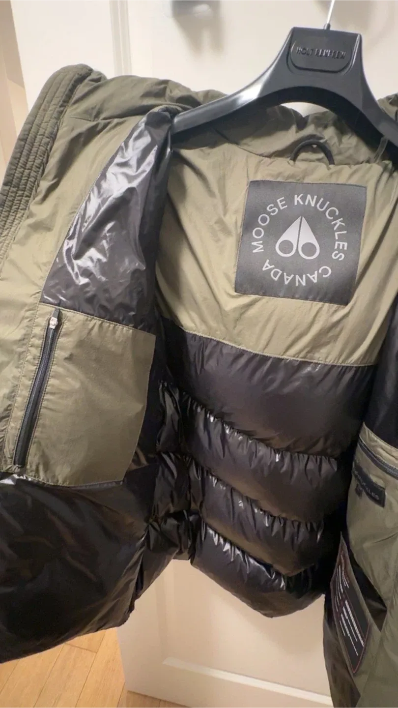 Moose Knuckles Down Puffer Jacket, Olive Green image indicator(3)