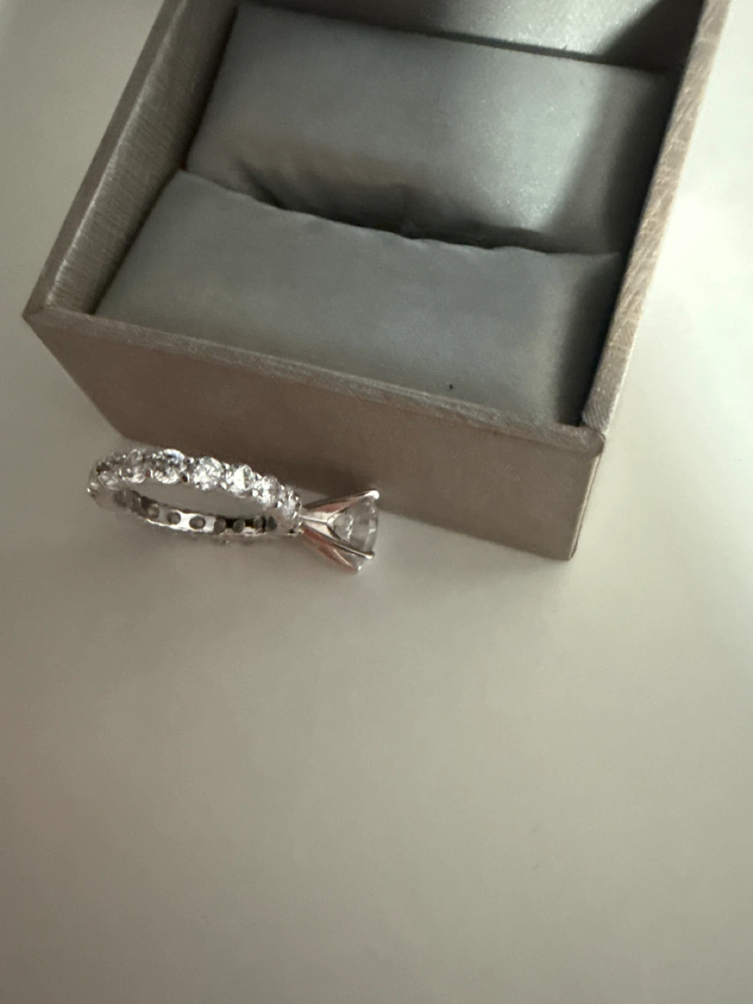 Engagement Ring sterling silver, cz (cosmetic jewelry) - photo 2