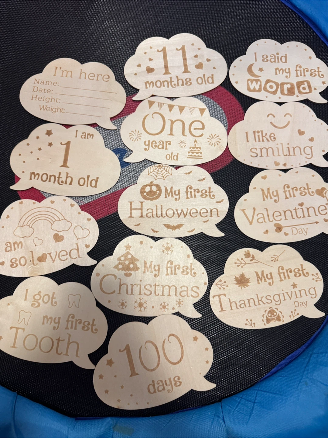 Baby milestone cards