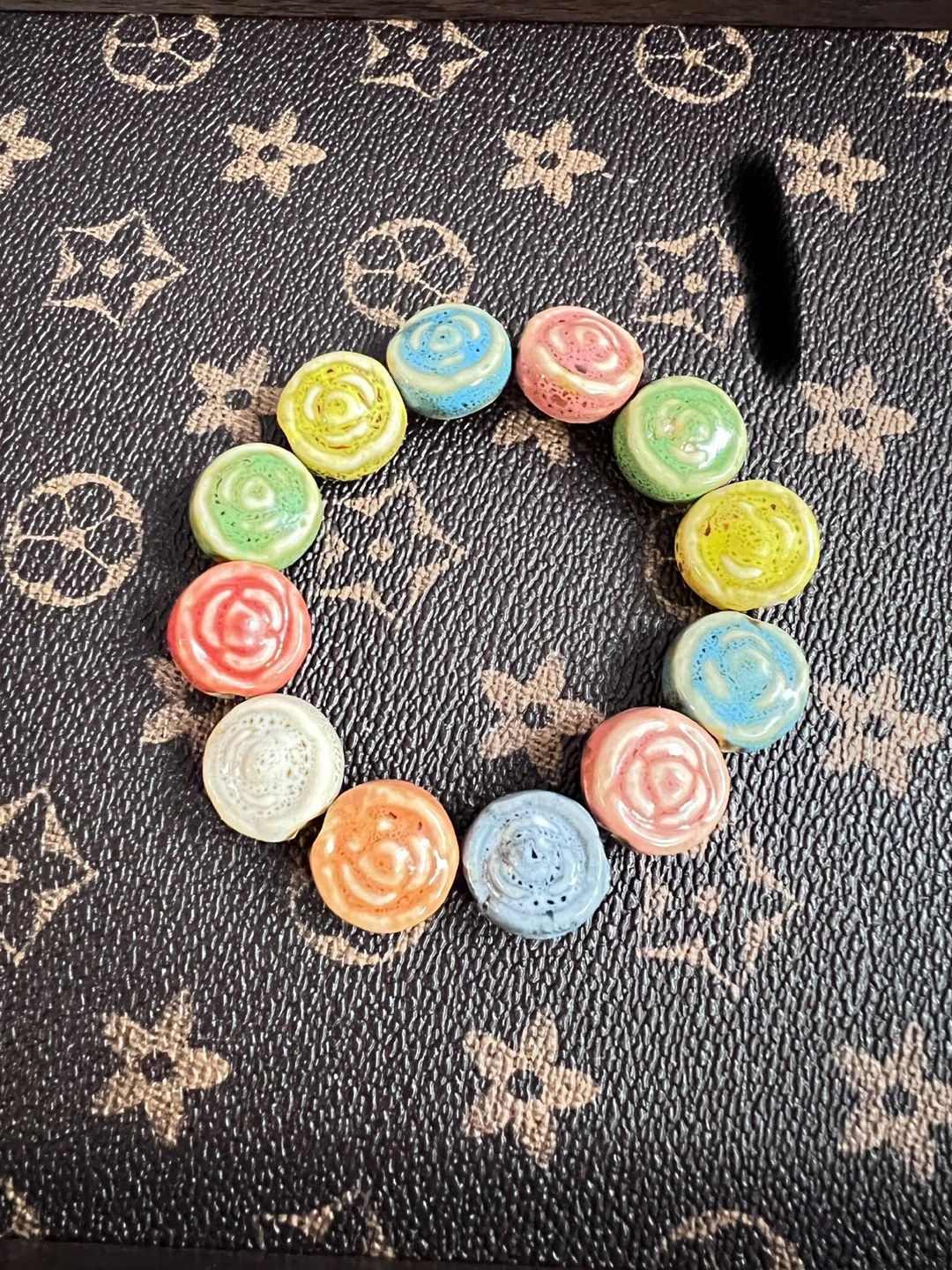 Handmade Ceramic Beaded Bracelet - Colourful