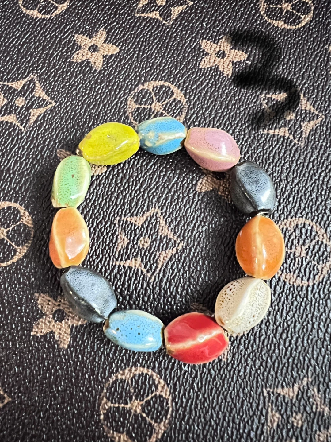 Handmade Ceramic Beaded Bracelet - Colourful - photo 3