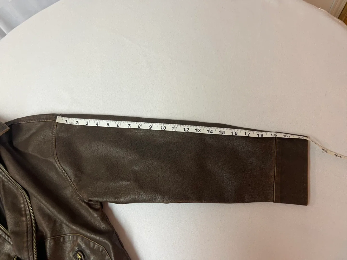 Unisex Brown Faux Leather Fall Jacket image indicator(5)