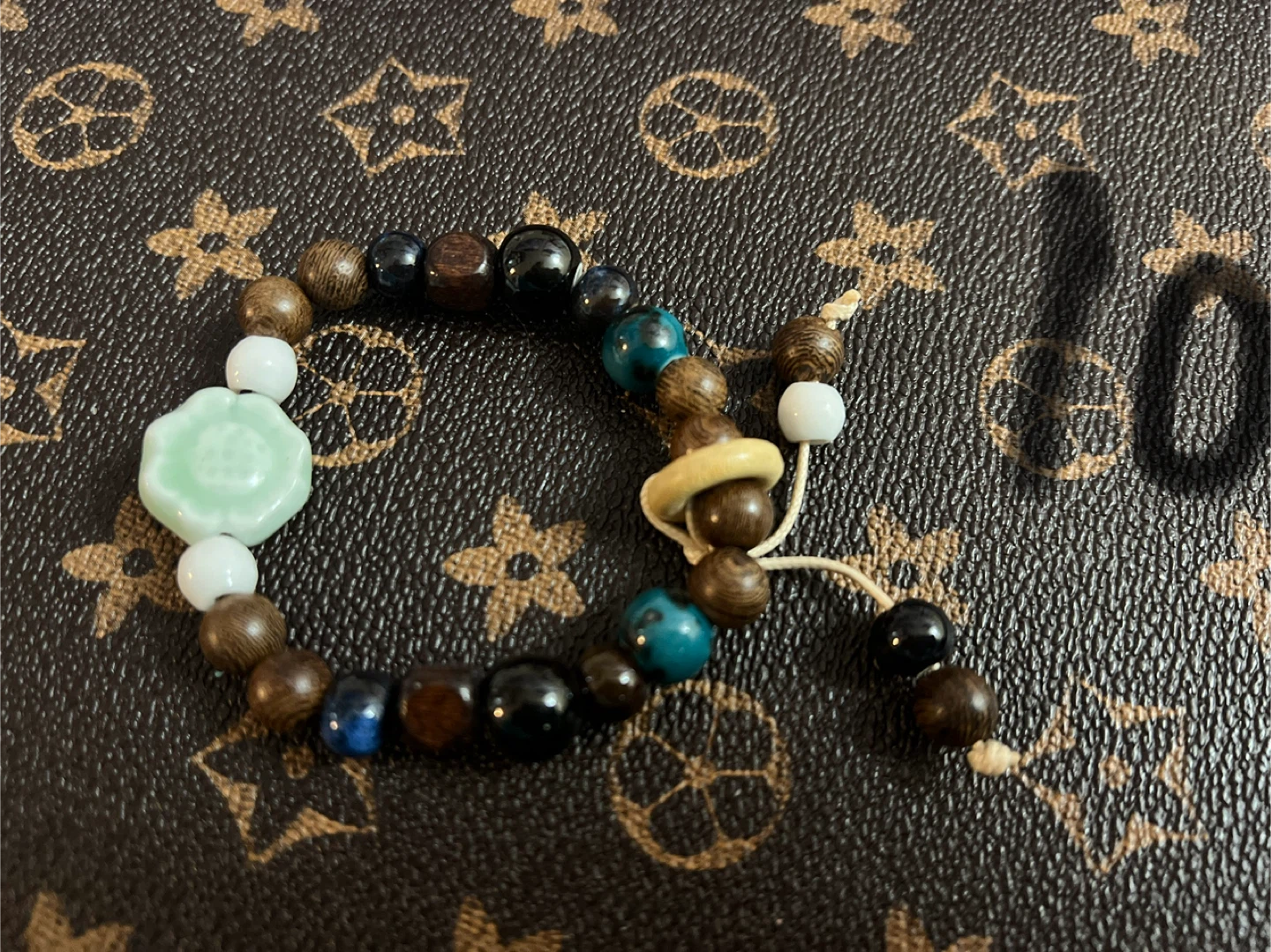 Handmade Ceramic and Wooden Beaded Bracelet - photo 3