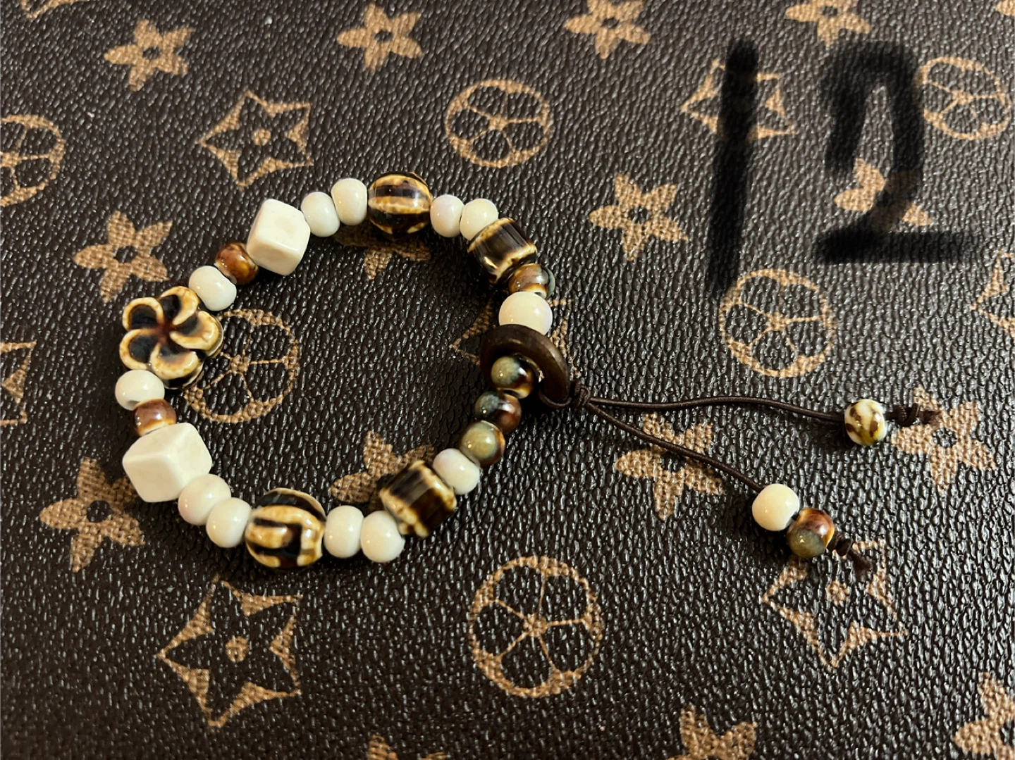 Handmade Ceramic and Wooden Beaded Bracelet - photo 5