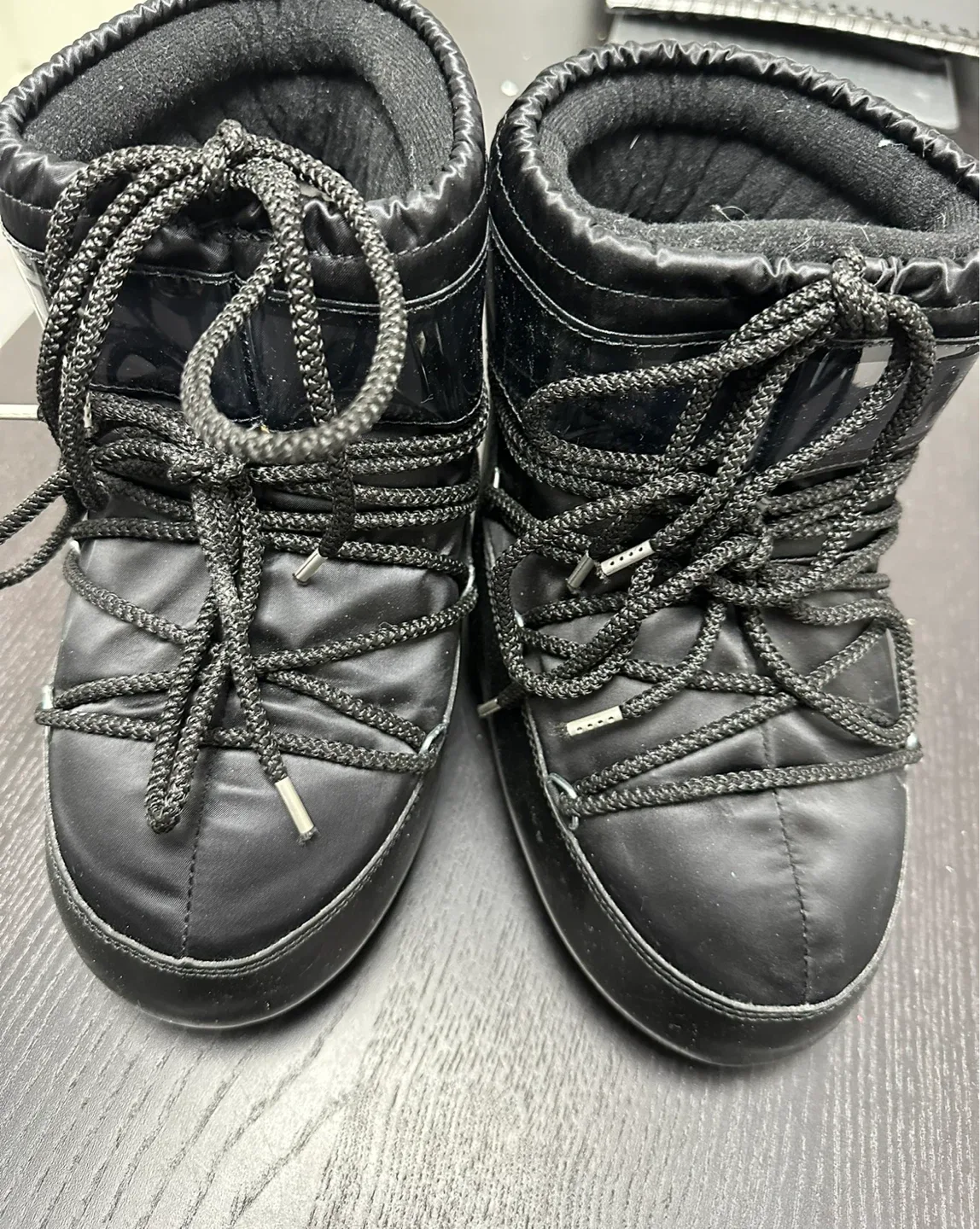 Moon Boot Black Nylon Boots - US Size 5/6