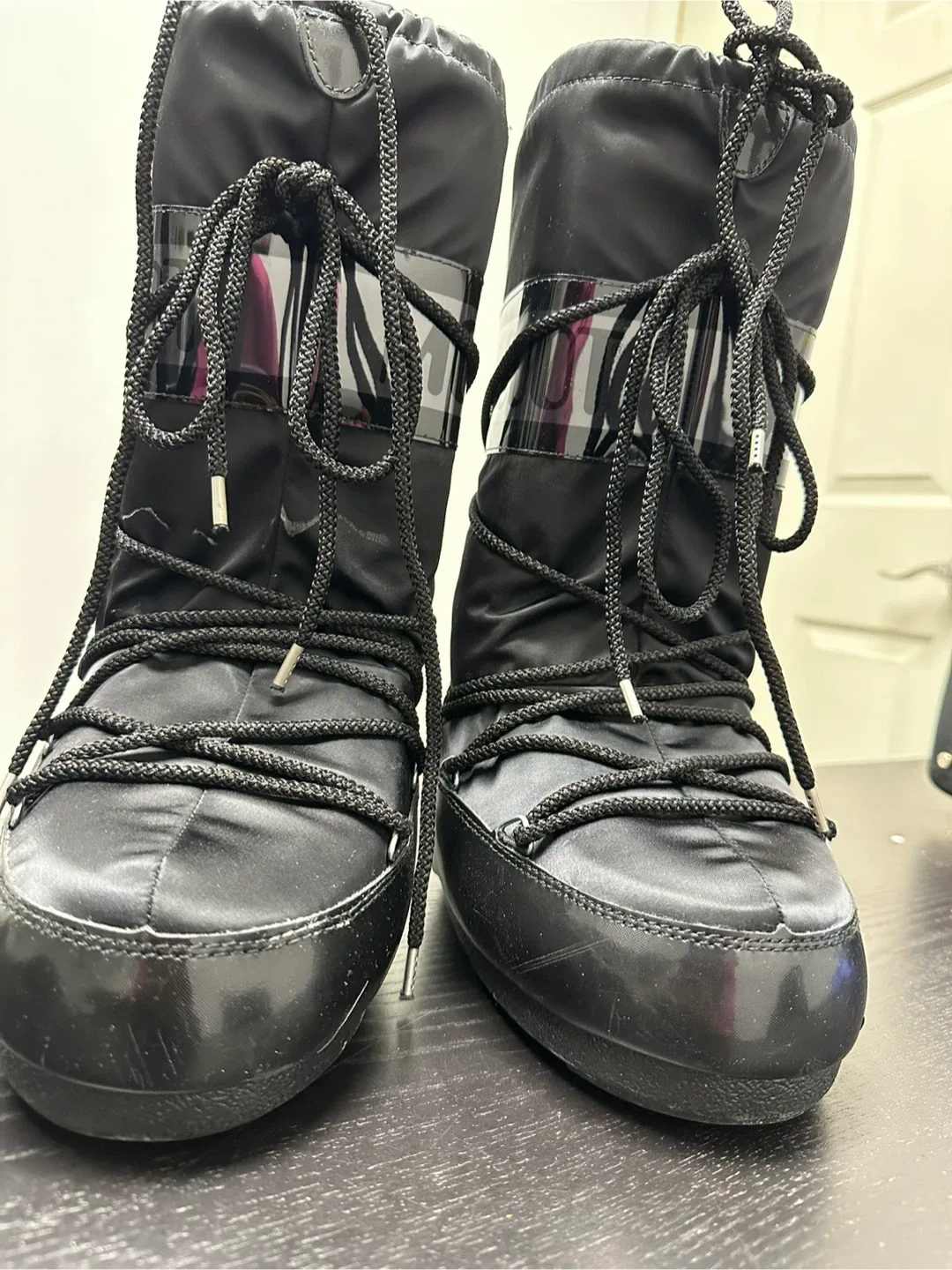 Moon Boot Black Nylon Boots Size US 5/6 thumbnail