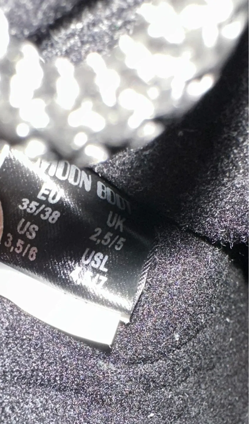 Moon Boot Black Nylon Boots Size US 5/6 image indicator(5)