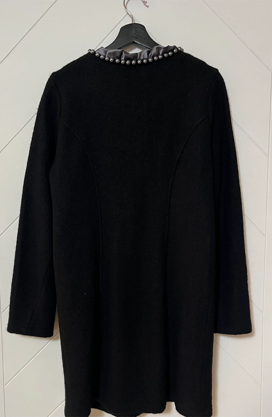 Clements Ribeiro Luxurious Wool Black Coat Women Size M-L - photo 5
