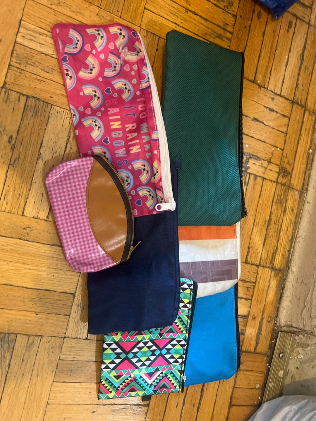 Assorted Zippered Pouches - Multiple Colours thumbnail