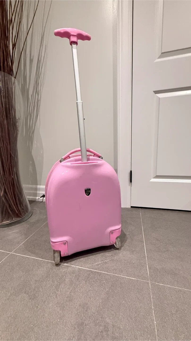 Heys Pink Leopard Print Kids Rolling Luggage image indicator(2)