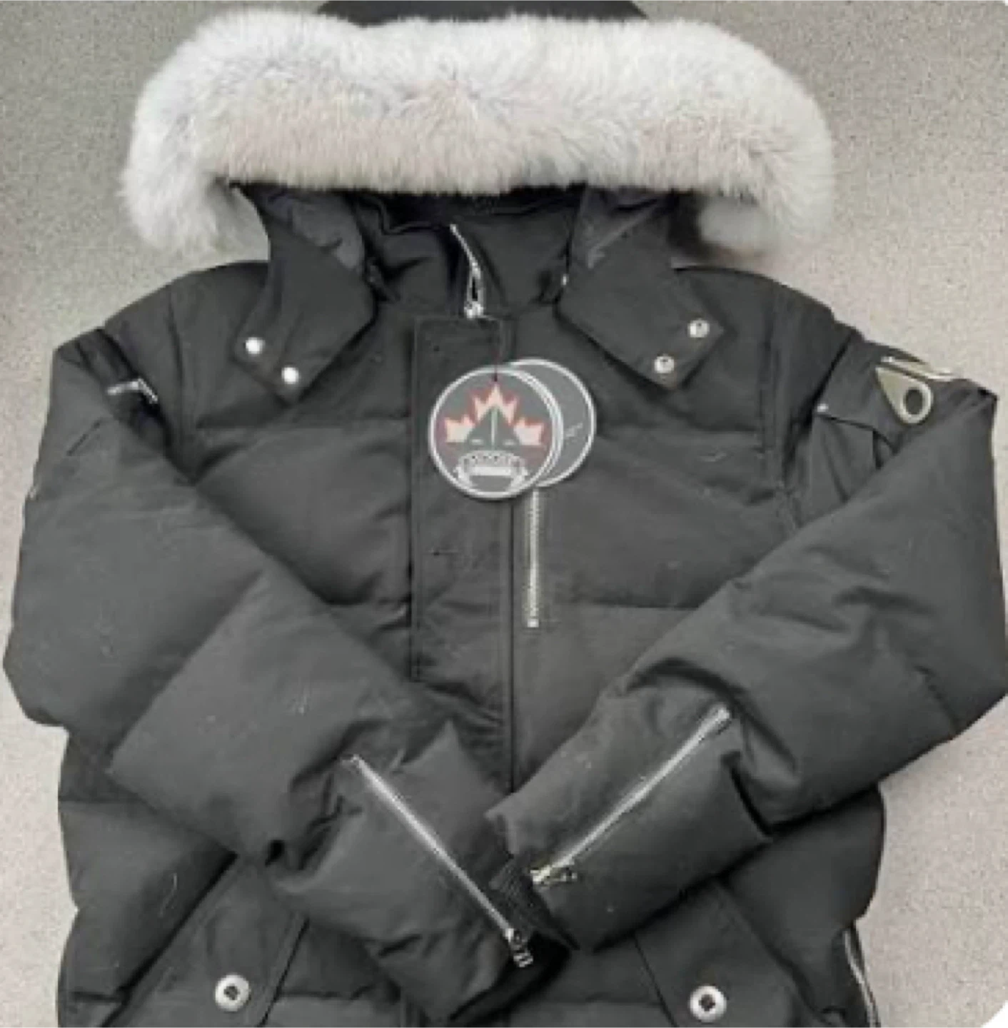 Moose Knuckles Black Down Padded Jacket