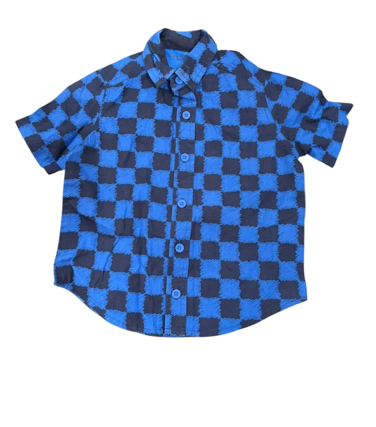 Tommy Bahama Boy's Blue Checkered Shirt Size XS (4)