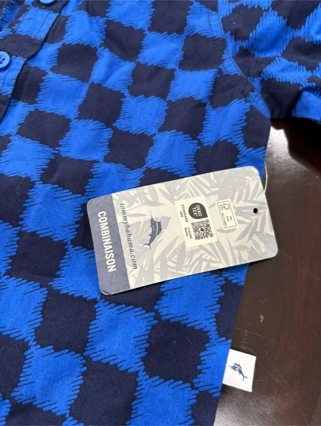 Tommy Bahama Boy's Blue Checkered Shirt Size XS (4) - photo 2
