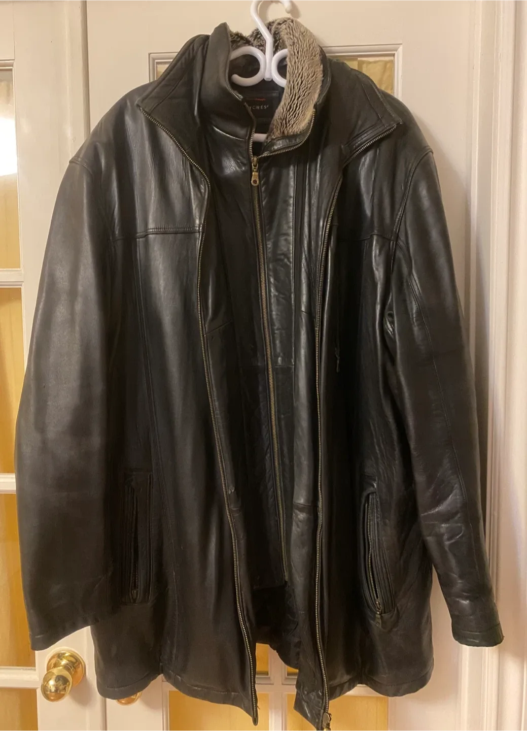Britches Black Lamb Leather Jacket thumbnail
