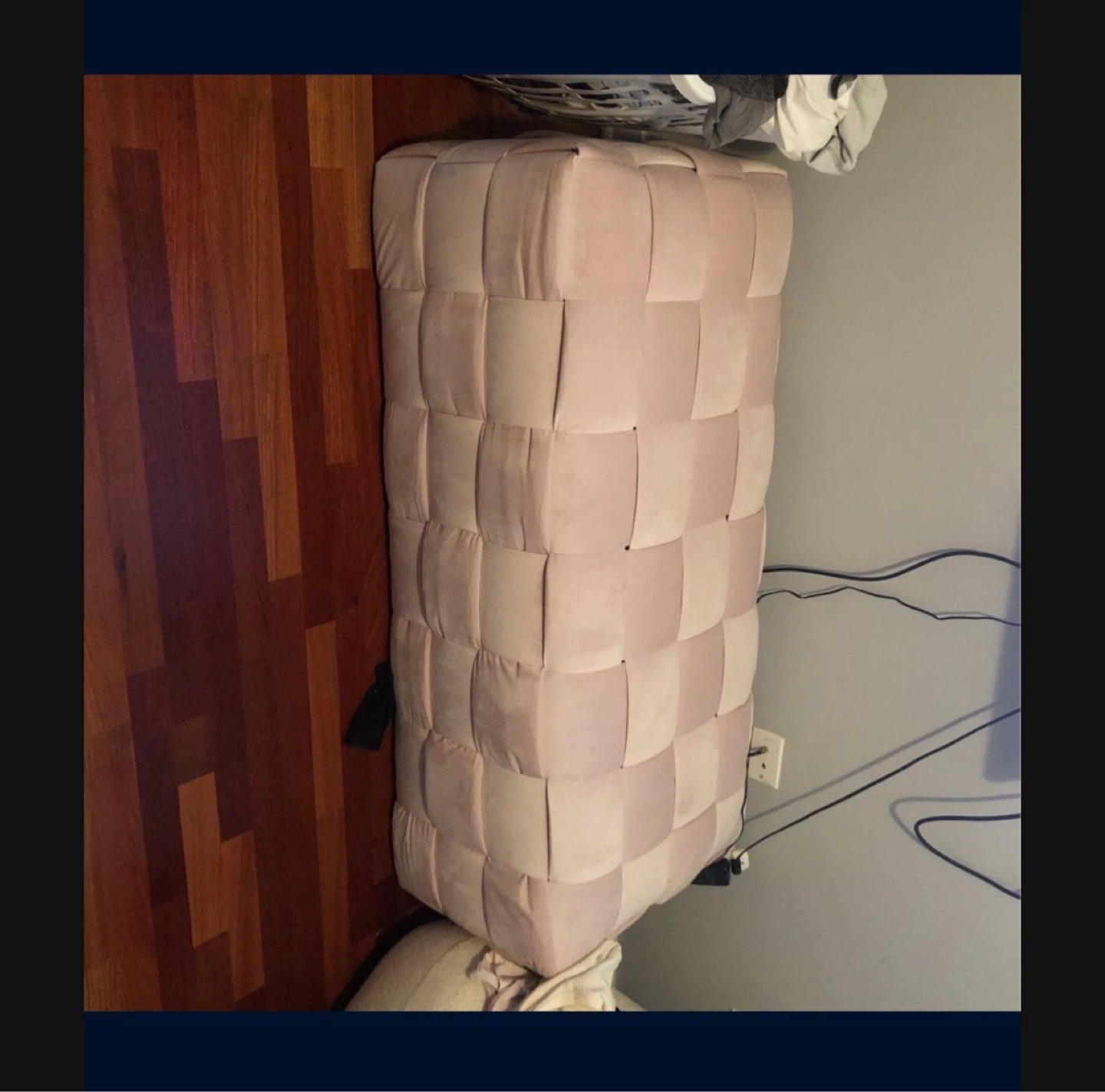 Pink Woven Ottoman - photo 2