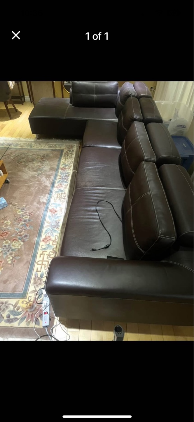 Brown Leather Sectional Sofa