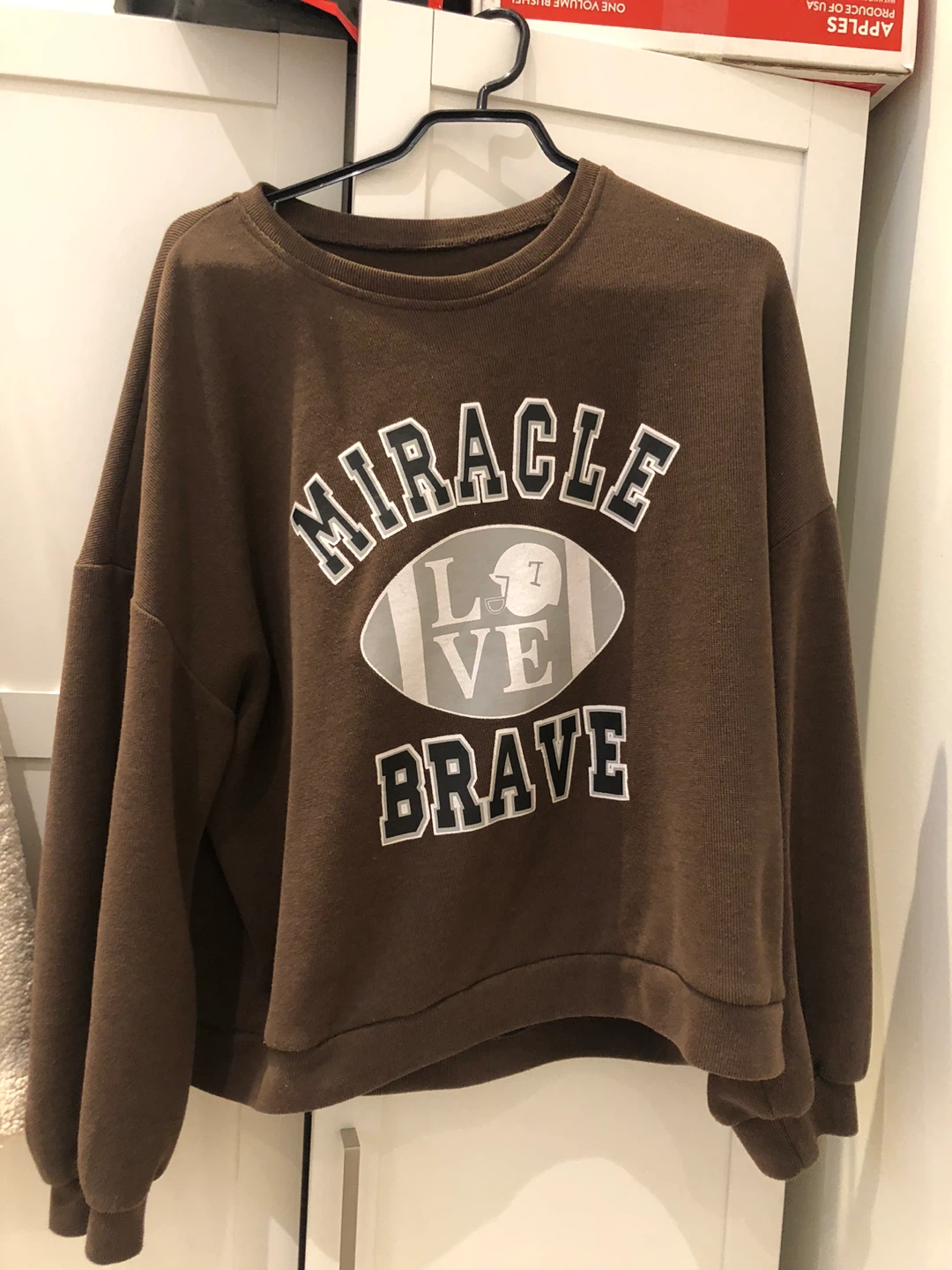 Brown 'Miracle Love Brave' Sweatshirt