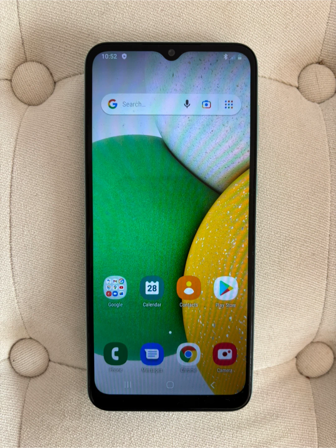 Mint Green Samsung Galaxy A03 Core with Case