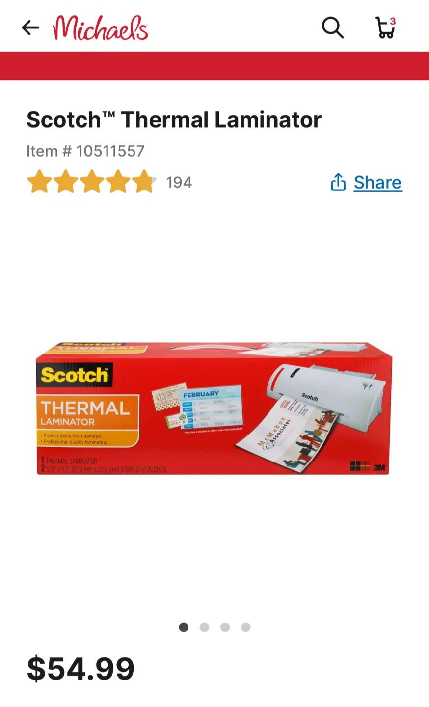 Scotch Thermal Laminator w/ 200+ Pouches - photo 2
