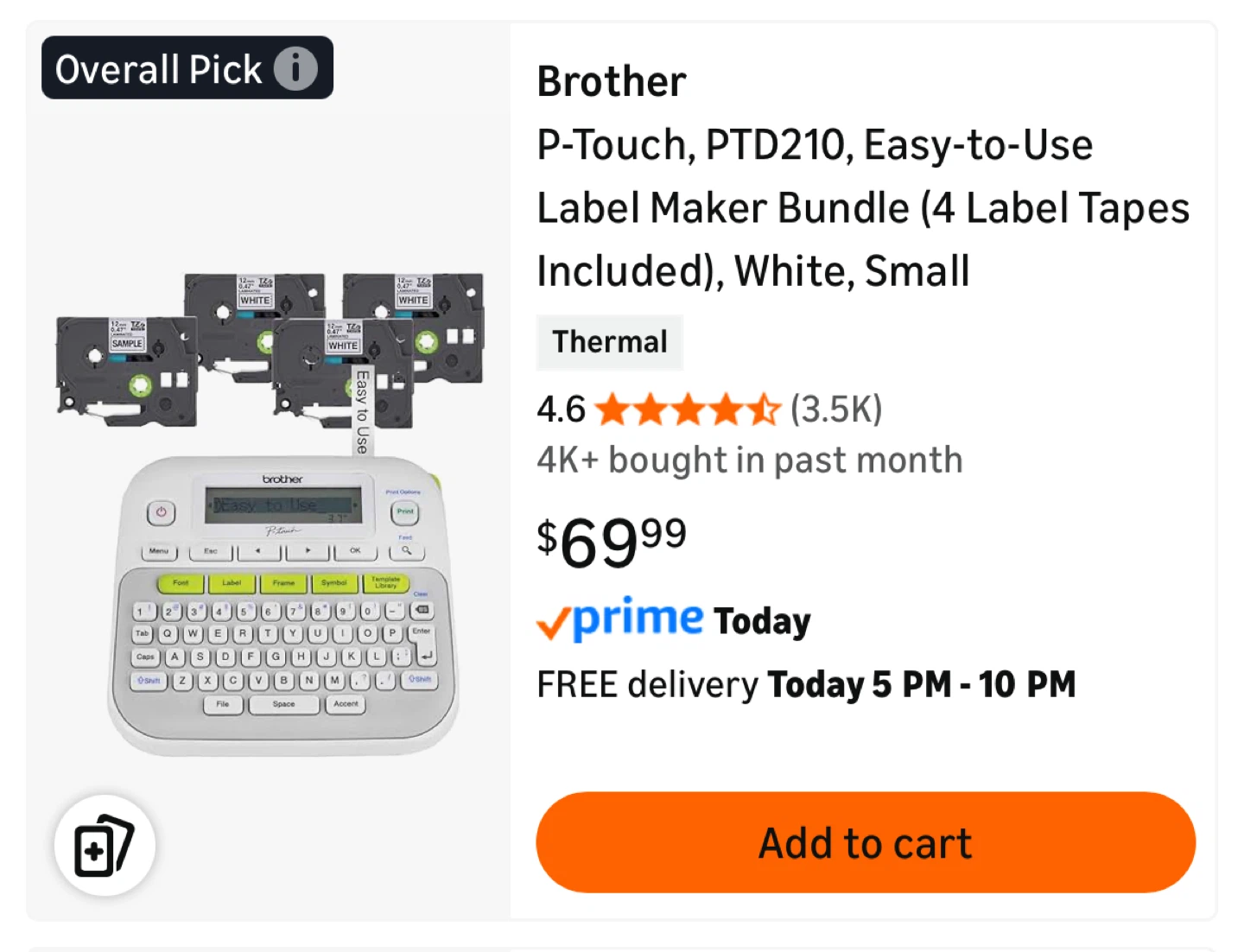 Brother P-Touch PTD210 Label Maker Bundle - photo 3