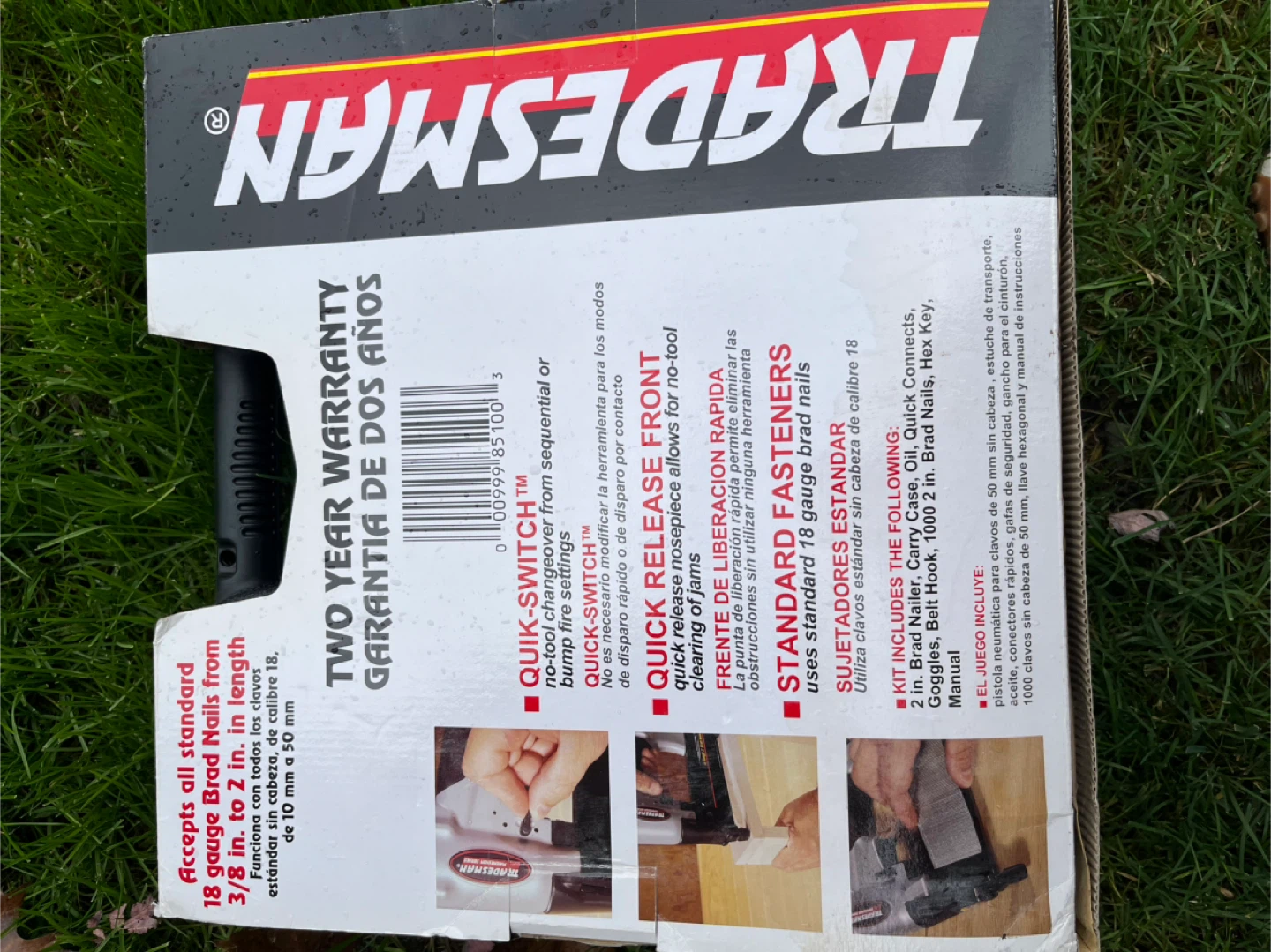 Tradesman 18 Gauge 2-in Brad Nailer Kit - Model 8510 - photo 2