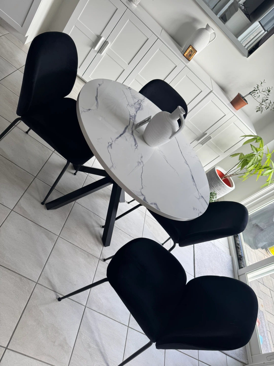 Black Velvet Dining Chairs - Set of 4 - photo 2