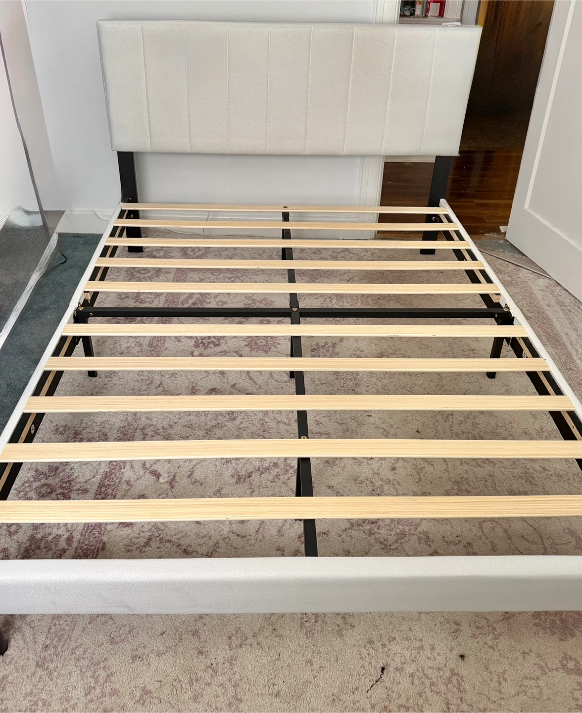 Queen Size Upholstered Platform Bed Frame