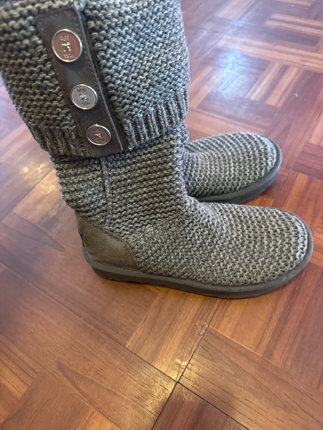 UGG Gray Knit Boots Size 5 - photo 3