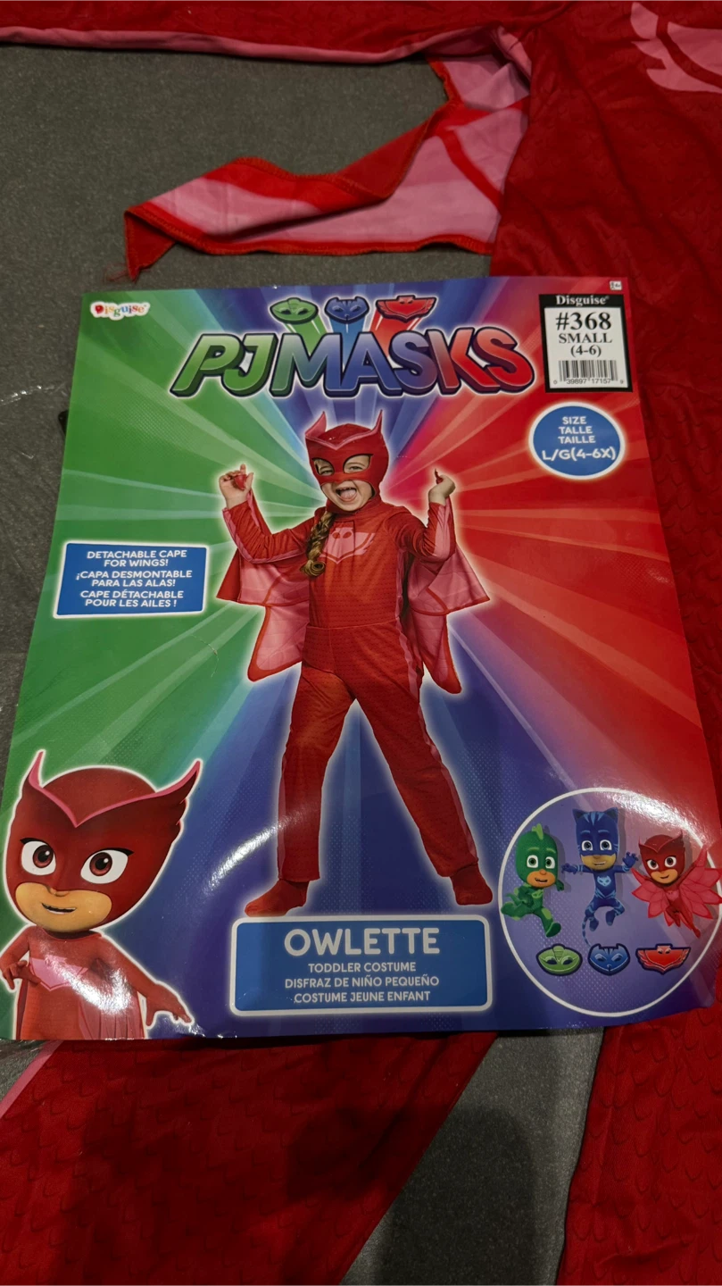 PJ Masks Owlette Costume - Toddler Size Small (4-6x)