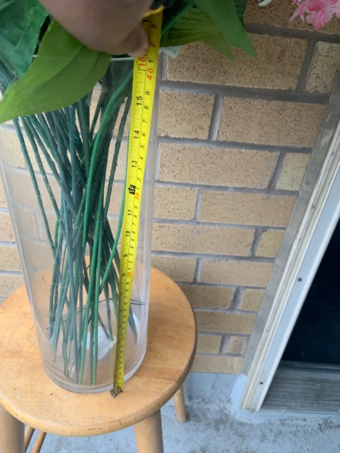 Beautiful Large Artificial Flower Arrangement in tall glass Vase image indicator(8)