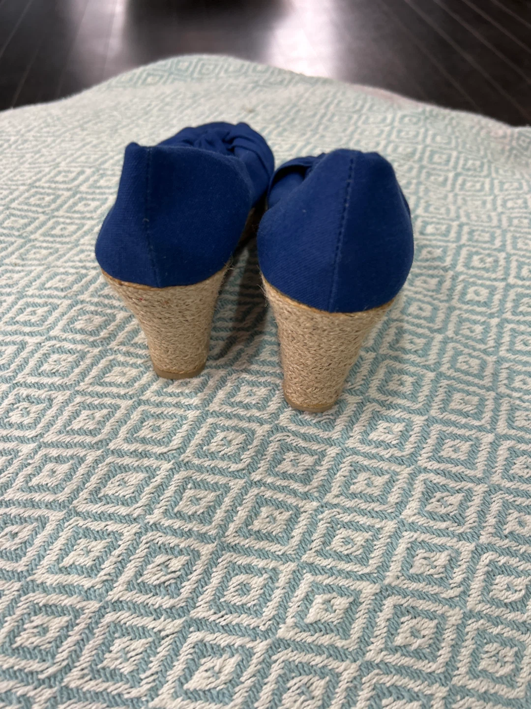 Lilly Morgan Blue Wedge Shoes - Size 8 - photo 5
