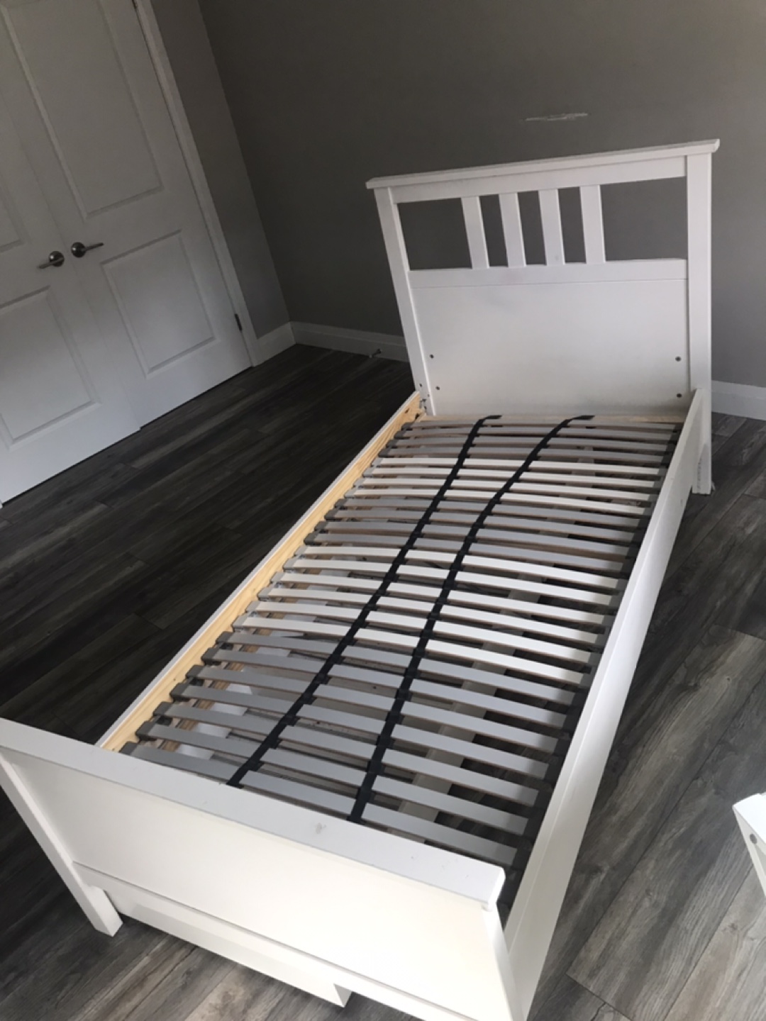 IKEA Hemnes Twin Bed Frame - White Stain