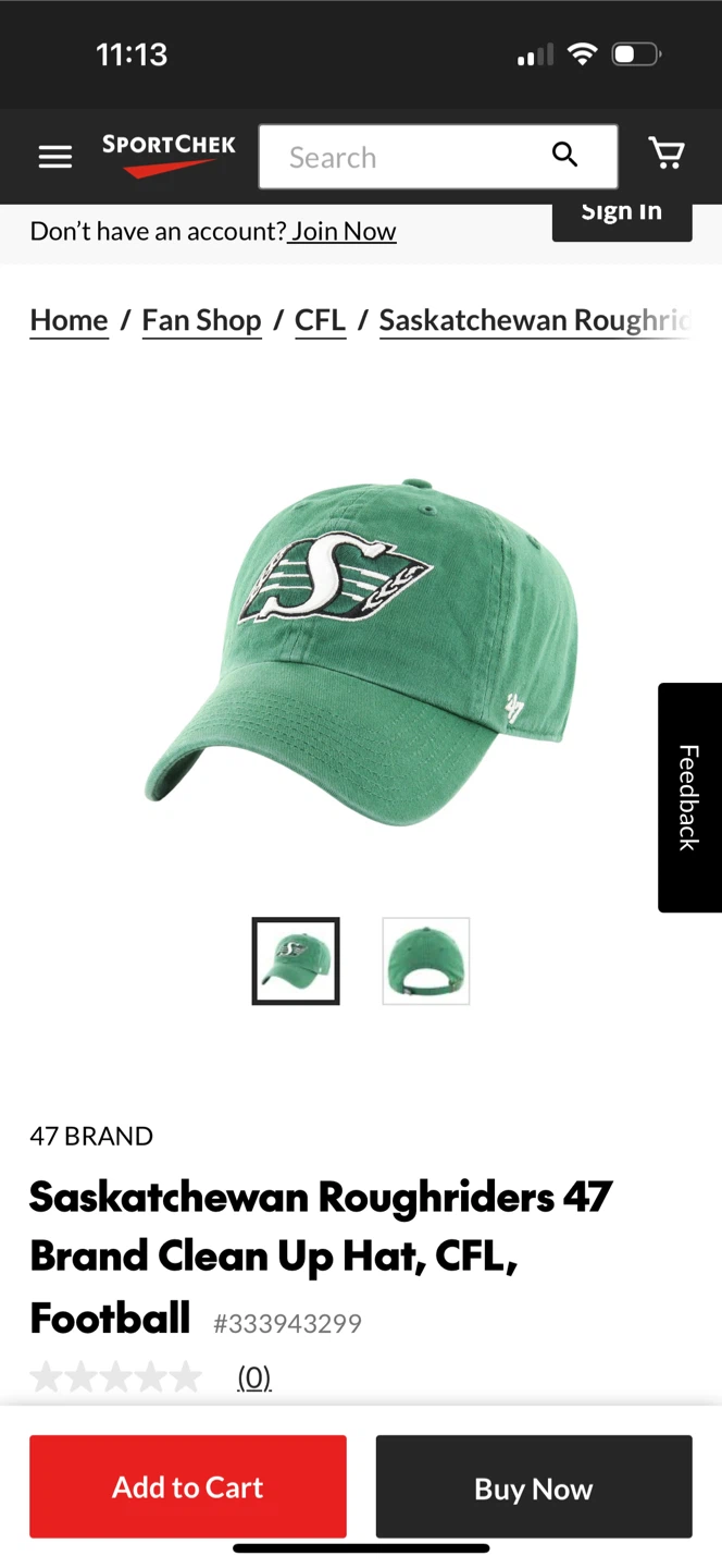 Saskatchewan Roughriders 47 Brand Clean Up Hat - photo 2
