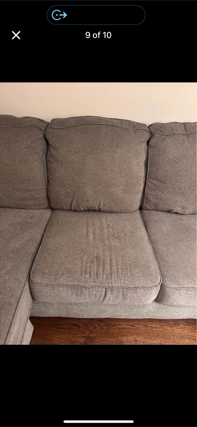 Sectional couch with chair and ottomans - photo 3