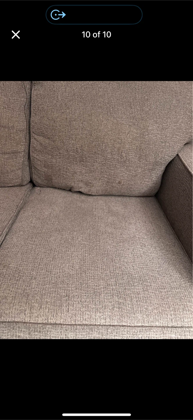 Sectional couch with chair and ottomans - photo 2