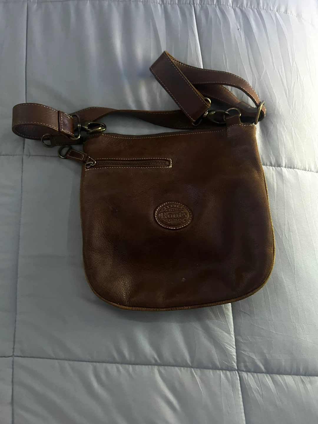 Roots Genuine Leather Crossbody Bag - Brown - photo 2