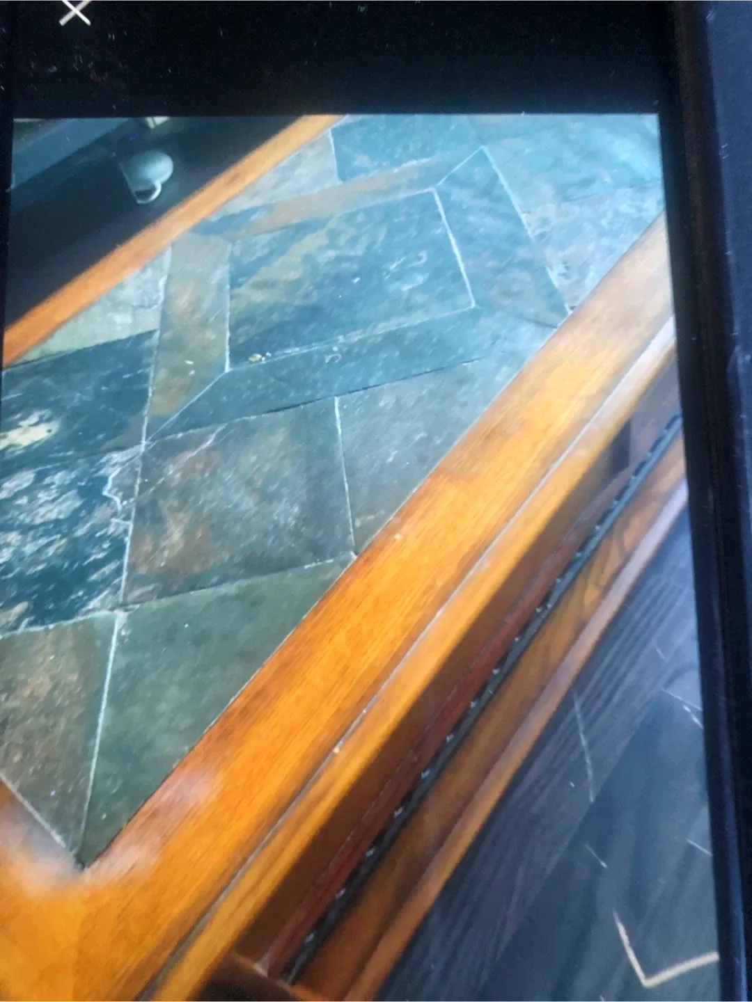 Wood Table with Slate Tile Inlay image indicator(3)