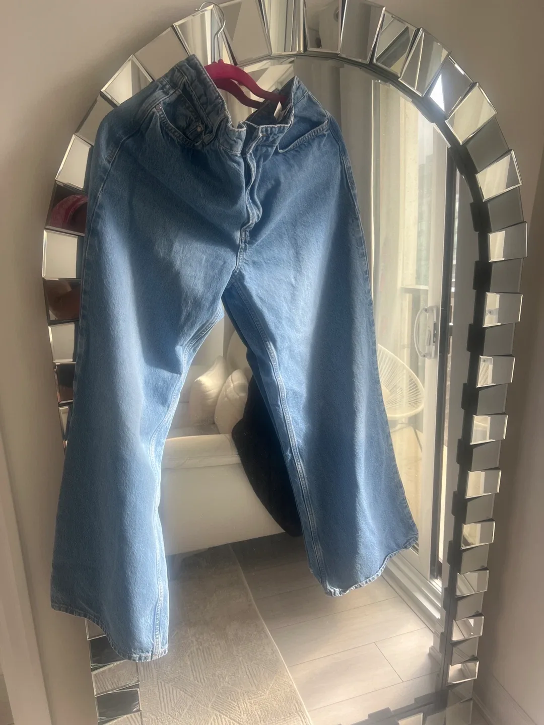 Zara Blue Wide Leg Jeans