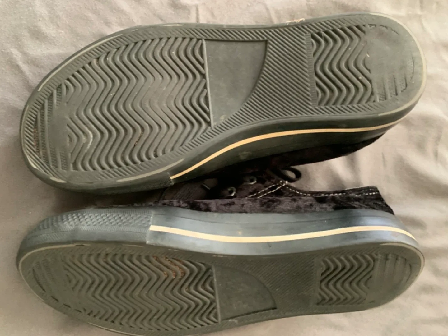 Black Velvet Sneakers, Size 7 image indicator(2)