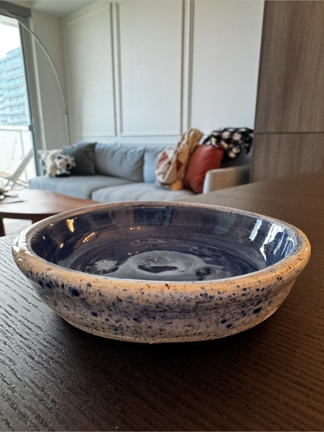 Handmade Blue Ceramic Bowl