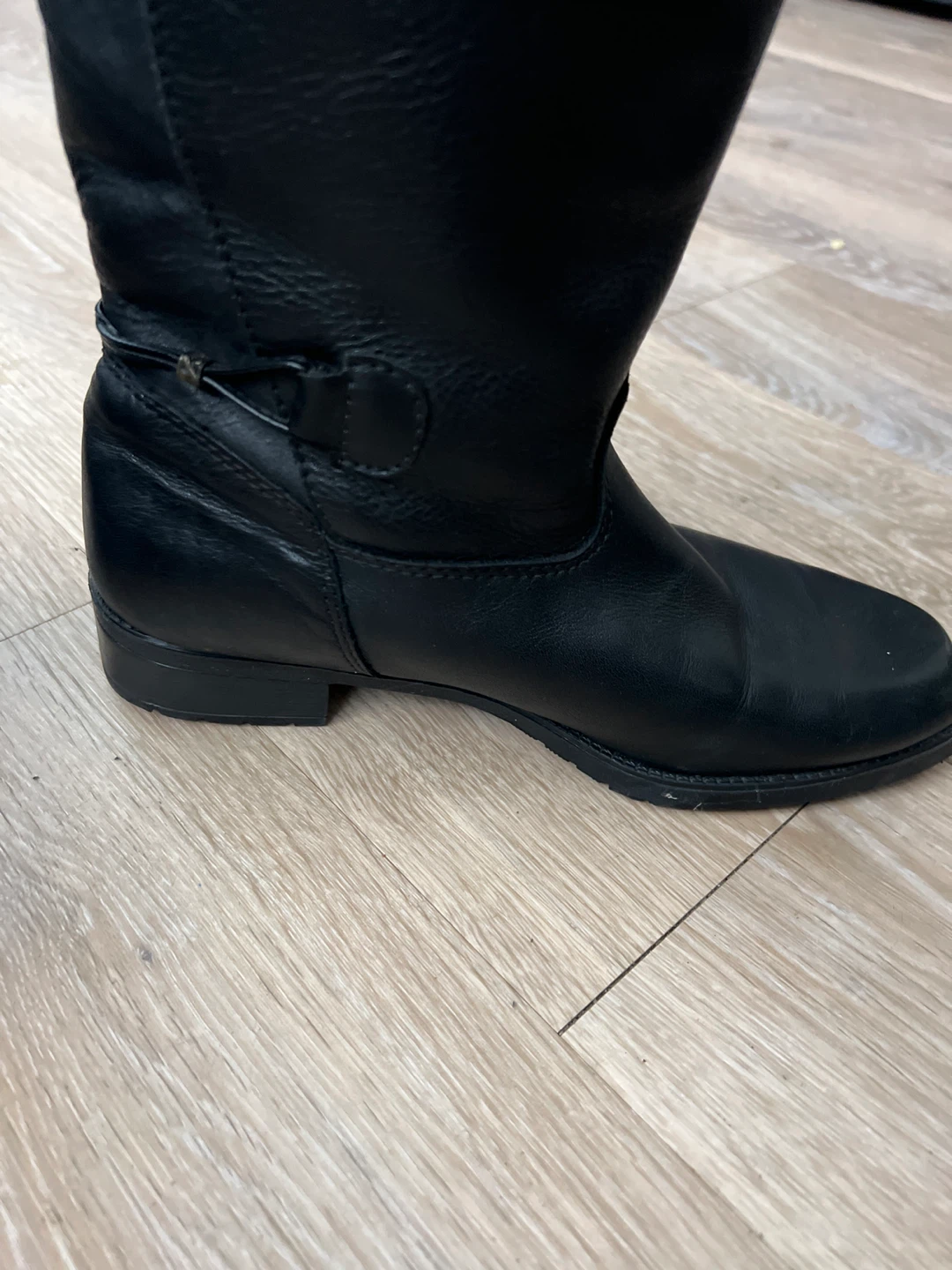 Jessica Black Leather Riding Boots - Size 8 - photo 2