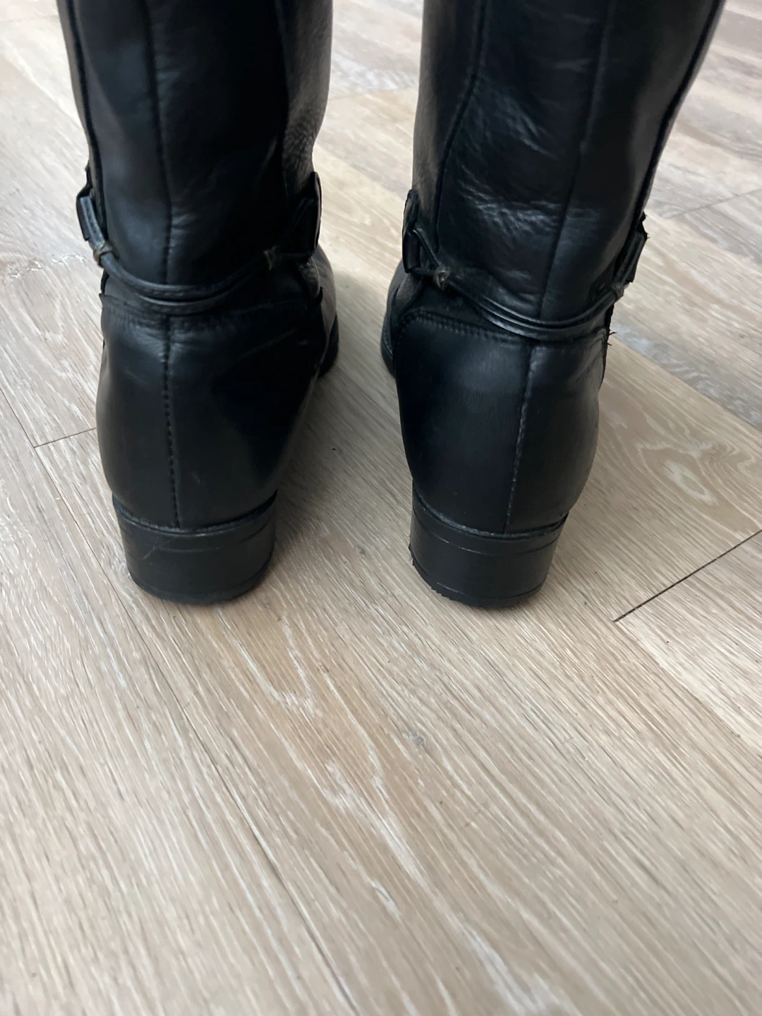 Jessica Black Leather Riding Boots - Size 8 - photo 3