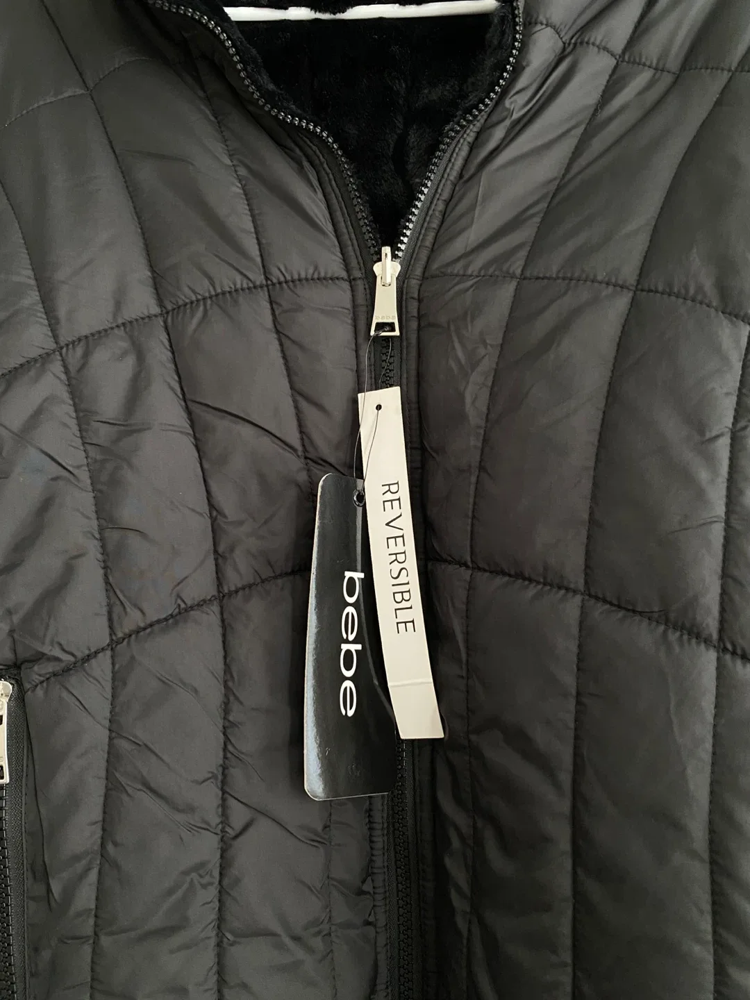 bebe Reversible Black Puffer Jacket image indicator(2)