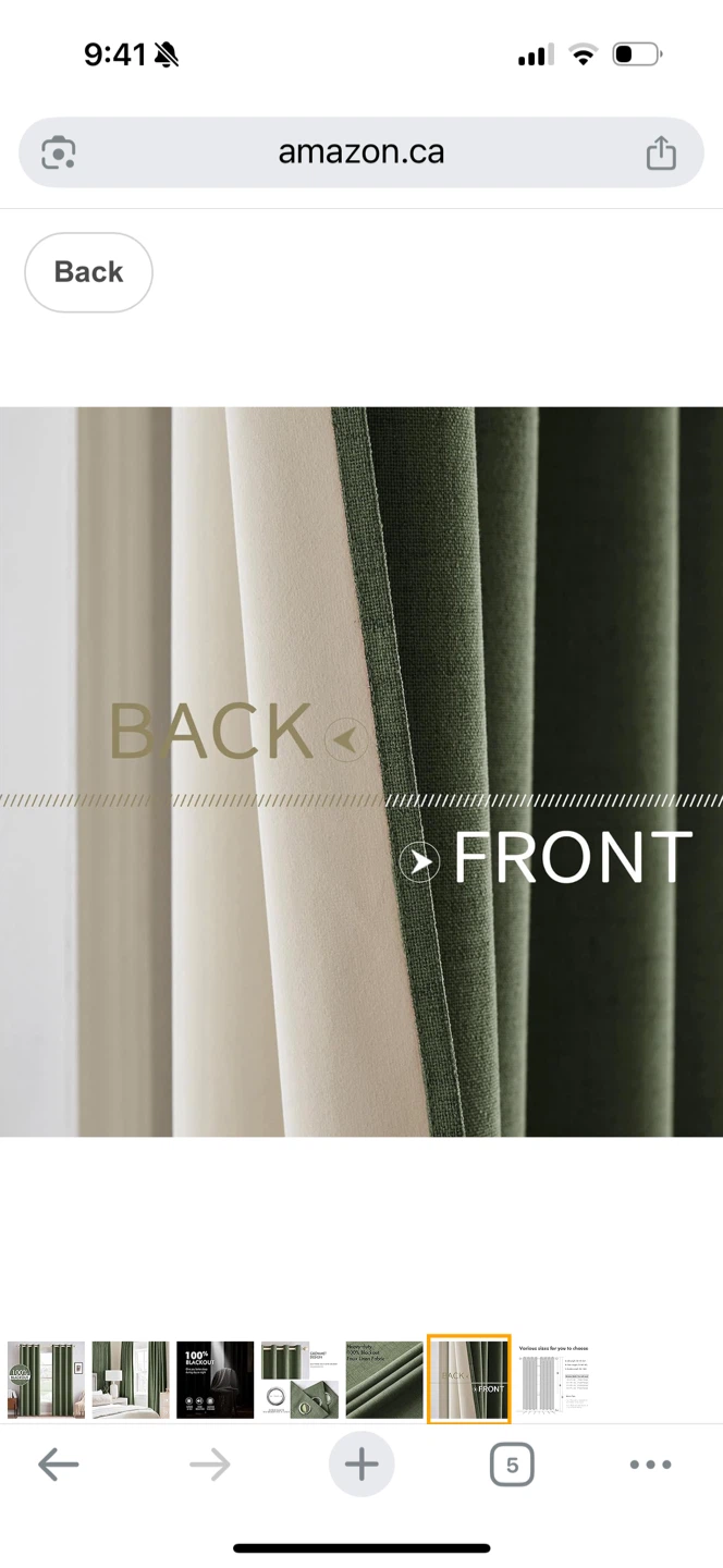 Olive Green Blackout Curtains - photo 4