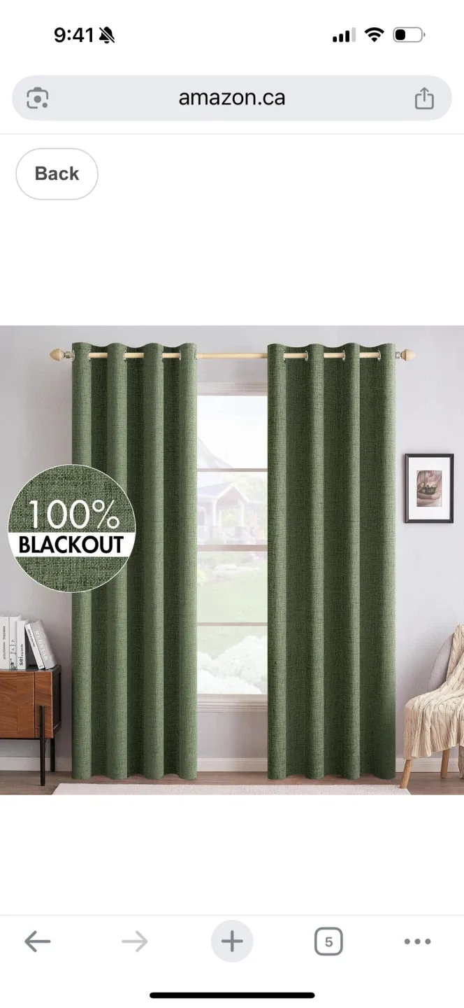 Olive Green Blackout Curtains