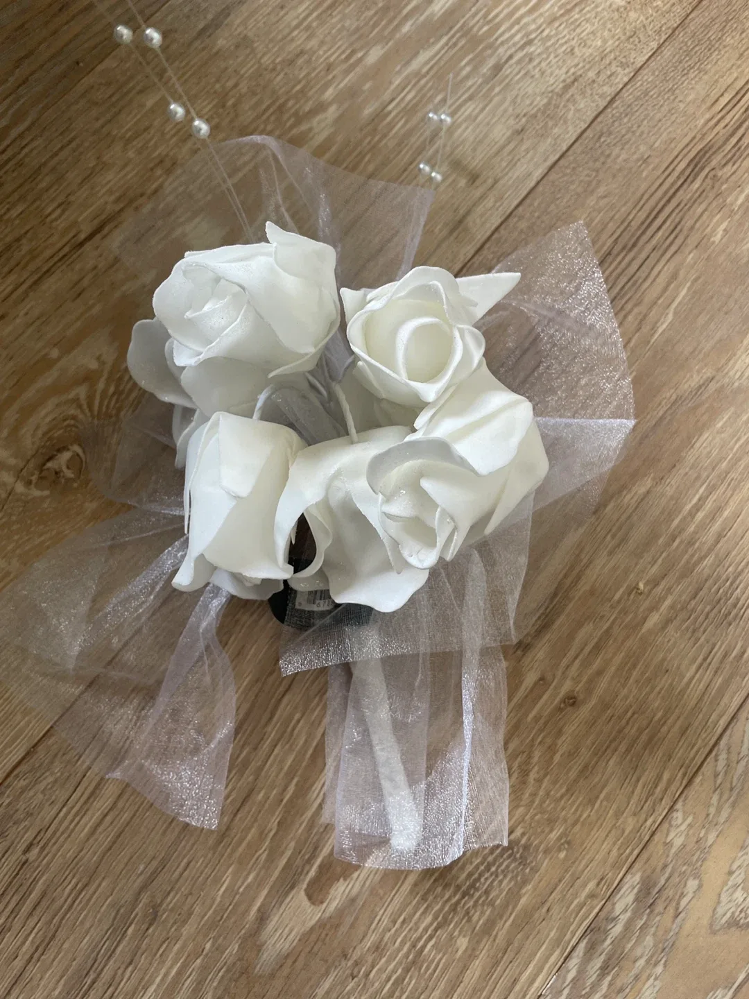 Fake florals White Rose Corsage thumbnail