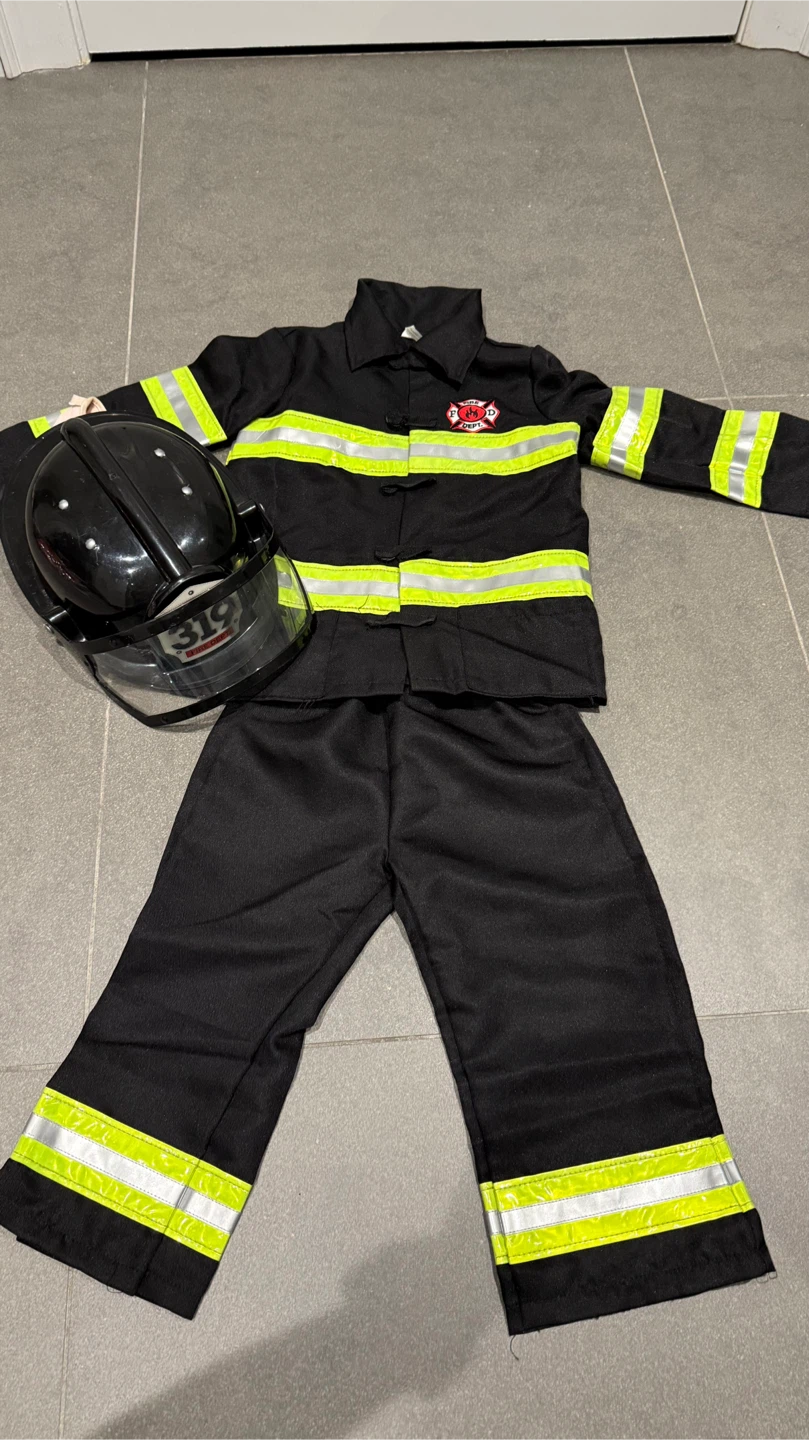 Halloween Firefighter Costume with Helmet